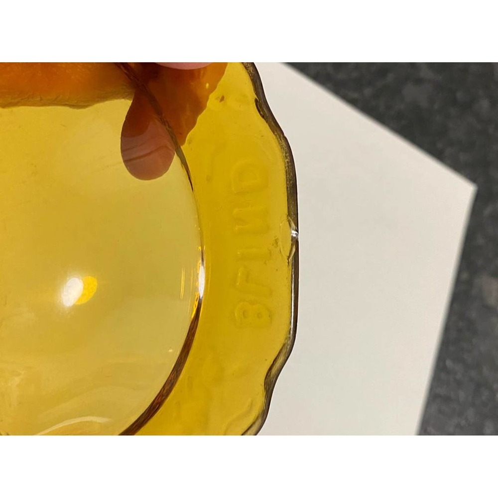 Tiara Exclusives 2-pc Set 6-1/2" Nursery Rhyme Mother Goose Amber Glass bowls - Picture 10 of 10